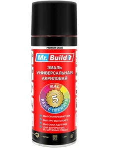 Эмаль аэрозольная Mr.Build № 20 RAL 9005 чорный мат 400мл