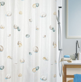 Фото шторка для ванной spirella escargot багама 180x200см (10.40773)