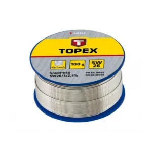 Припій олов'яний TOPEX 60%Sn 1,0мм 100г (44E514)