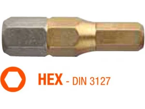 Біта шестигранна USH ISOTIN HEX 2,5 x 25мм титанова 10шт (UUSG0212070)