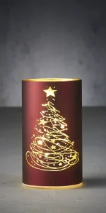 Світильник декоративний скляний Luca 15LED 9x15см червоний в асортименті (8720362197614_2)