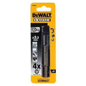Свердло по металу DeWALT EXTREME INDUSTRIAL COBALT HSS-CO 3,3x36x65мм 2шт (DT4960)