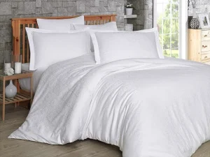 Комплект постільної білизни Hobby Exclusive Sateen Diamond Damask білий 200х220см євро (136689)