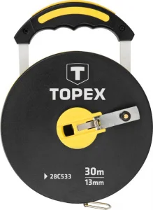 Стрічка вимірювальна TOPEX зі скловолокна 30 м (28C533)