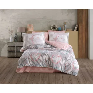 Комплект постільної білизни Hobby Poplin Diana сірий 160x220см півтораспальний (78175_1,5)