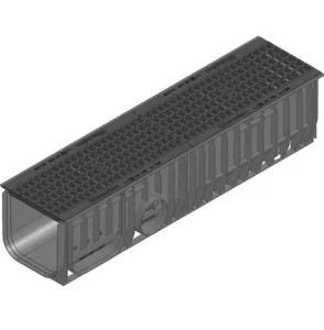 Жолоб HAURATON Recyfix Standard 200 256х235х1000 тип 020 РР-РЕ C250 1м (40666)