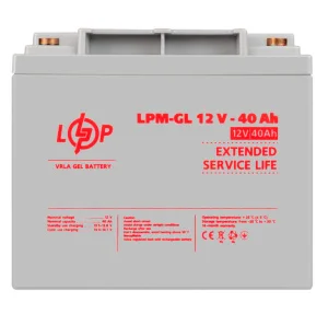 Акумулятор LogicPower гелевий LPM-GL 12V 40Ah (4154)