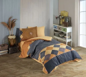Комплект постільної білизни Hobby Poplin Carilla жовтий 160x220см півтораспальний (66509_1,5)