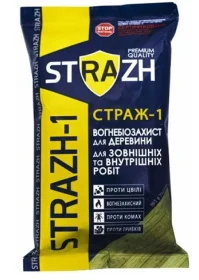 Огнебиозащита наружная Strazh 1 зеленый 3кг