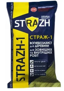 Вогнебіозахист зовнішній Strazh 1 зелений 3кг