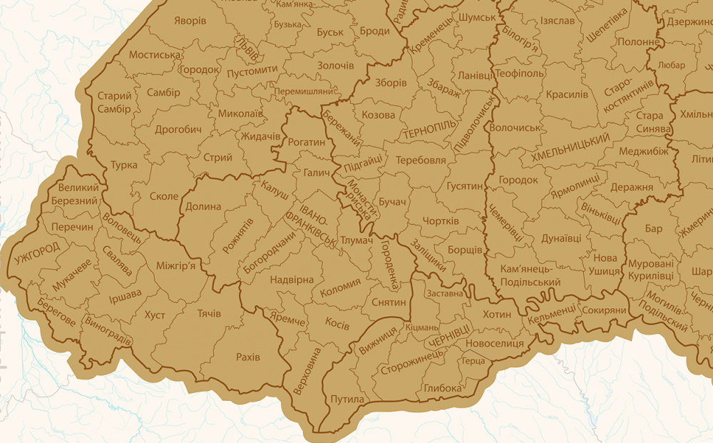  UFT Scratch Map Ukraine   (uftmapua2)