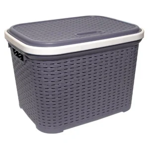 Кошик для білизни Irak Plastik кремовий 38,5x29x28см 20л (5628)