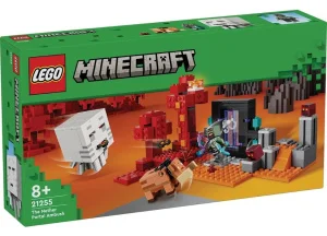 Фото конструктор lego minecraft засада возле портала в нижнем мире 352 детали (21255)