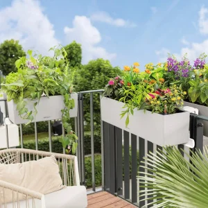 Вазон Lechuza Balconera Stone 80 пісочно-бежевий 79x19x19см 12л (15661)