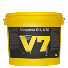 Штукатурка силиконовая Shtock Камешковая Verputz SIL K15 V7 база А белая 25кг