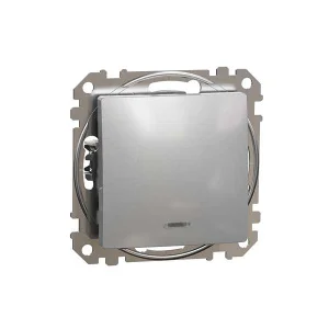 Перемикач одноклавішний Schneider Sedna Design SDD113106L алюміній