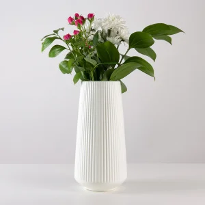 Ваза декоративна MVM DH-FLOWERS-03 110х150х300мм біла (DH-FLOWERS-03 WHITE)