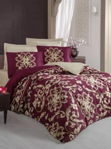 Фото комплект постельного белья cotton box royal taylor kirmizi (сb_010077418)