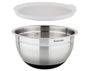 Миска з силіконовою кришкою Barazzoni AISI 20см, 3л (810160020)