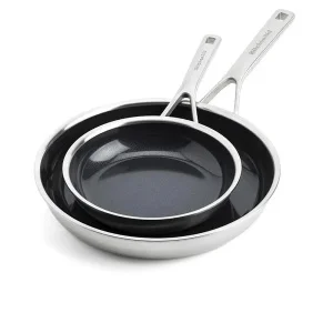 Фото набор сковородок kitchenaid mss, 20+28см с керамическим покрытием (cc006065-001)