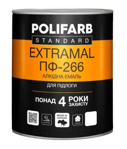 Емаль Polifarb ExtraMal ПФ-266 червоно-коричнева 2,7кг