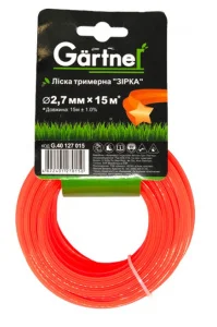 Леска для триммера GARTNER Звезда 2,7мм/15м (G.40127015)