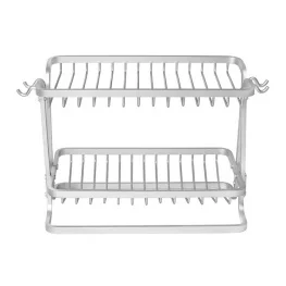 Фото двухъярусная полка lemax алюминиевая 35,5x15x22 см (eba-1020 al)