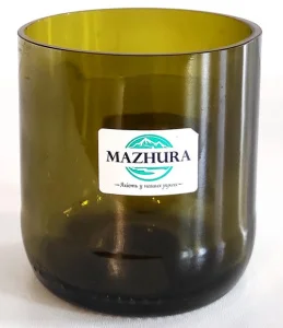 Ваза Mazhura скляна низька 9см, d8см (mz706777)