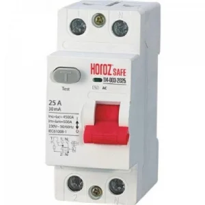 Пристрій захисного відключення Horoz Electric Safe 2Р 25А 30mA 230V (114-003-2025-010)
