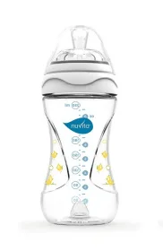 Фото бутылка для кормления антиколиковая nuvita mimic 3м+ 250мл (nv6030white)