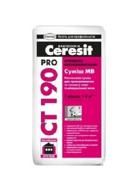 Клей для приклеивания и армирования плит из минеральной ваты Ceresit CT 190 pro 27кг