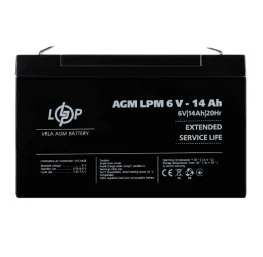 Аккумулятор кислотный LogicPower AGM LPM 6V 14Ah (4160)