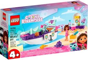 Фото конструктор lego gabby's dollhouse корабль и спа габби и нявки 88 деталей (10786)