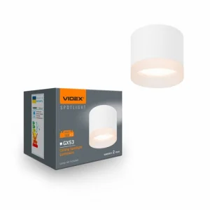 Світильник VIDEX під лампу GX53 накладний білий (VL-SPF25A-W)
