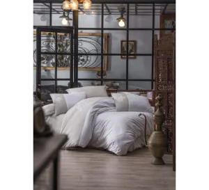 Комплект постільної білизни Cotton Box ранфорс з вишивкою Adel Bej 200x220см (CB_010077723)