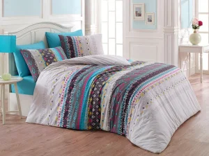 Комплект постільної білизни Majoli Melanie v3 Turkuaz 200x220см (BT_010078238)