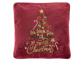 Фото подушка декоративная lefard новогодняя с вышивкой 30х50см (877-035)