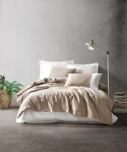 Комплект постільної білизни Cotton Box Plain Vizon Krem 200x220см (CB_010077594)