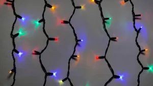 Фото гирлянда наружная delux icicle 108led ip44 en мультицветная 2x1м (90012950)