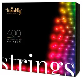 Фото гирлянда twinkly smart led strings rgb 400, gen ii, ip44 32м (tws400stp-beu)