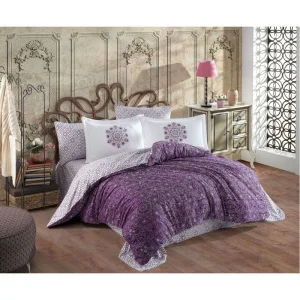 Комплект постільної білизни Hobby Exclusive Sateen Marcella бузковий 200x220см євро (68107)