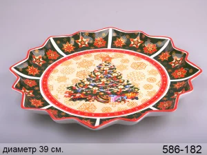Блюдо кругле Lefard Новорічна колекція 39 см 586-182