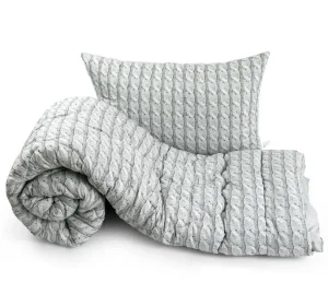 Руно Grey Braid ковдра 140x205см та подушка 50x70см (924.52_Grey Braid)