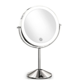 Фото светящееся зеркало для макияжа uft led cosmetic mirroir uftcm1 с led подсветкой (cm1)