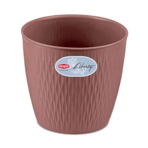 Фото горшок stefanplast liberty круглый розово-коричневый 16x15см 2,3л (87185)