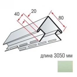 Угол наружный Альта-Профиль BlockHouse SLIM оливковый 3,05м