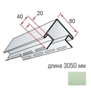 Кут зовнішній Альта-Профіль BlockHouse SLIM оливковий 3,05