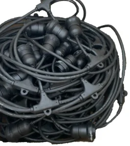 Фото гирлянда наружная delux belt light на 63 патронов е27 без ламп ip65 en 50,4м (90016717)