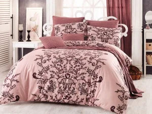 Комплект постільної білизни Majoli Royal v1 Kahve 200x220см (BT_010078235)