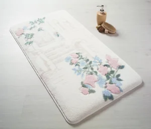 Фото коврик для ванной confetti flower garden pembe 55x57см (c_110083359)